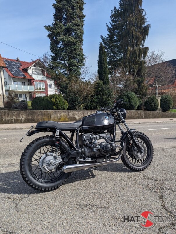 HATTECH BOBBER Komplettanlage für BMW R 45/R 65 8/1980–9/1985 und R 65 LS, Edelstahl, mit EG-ABE